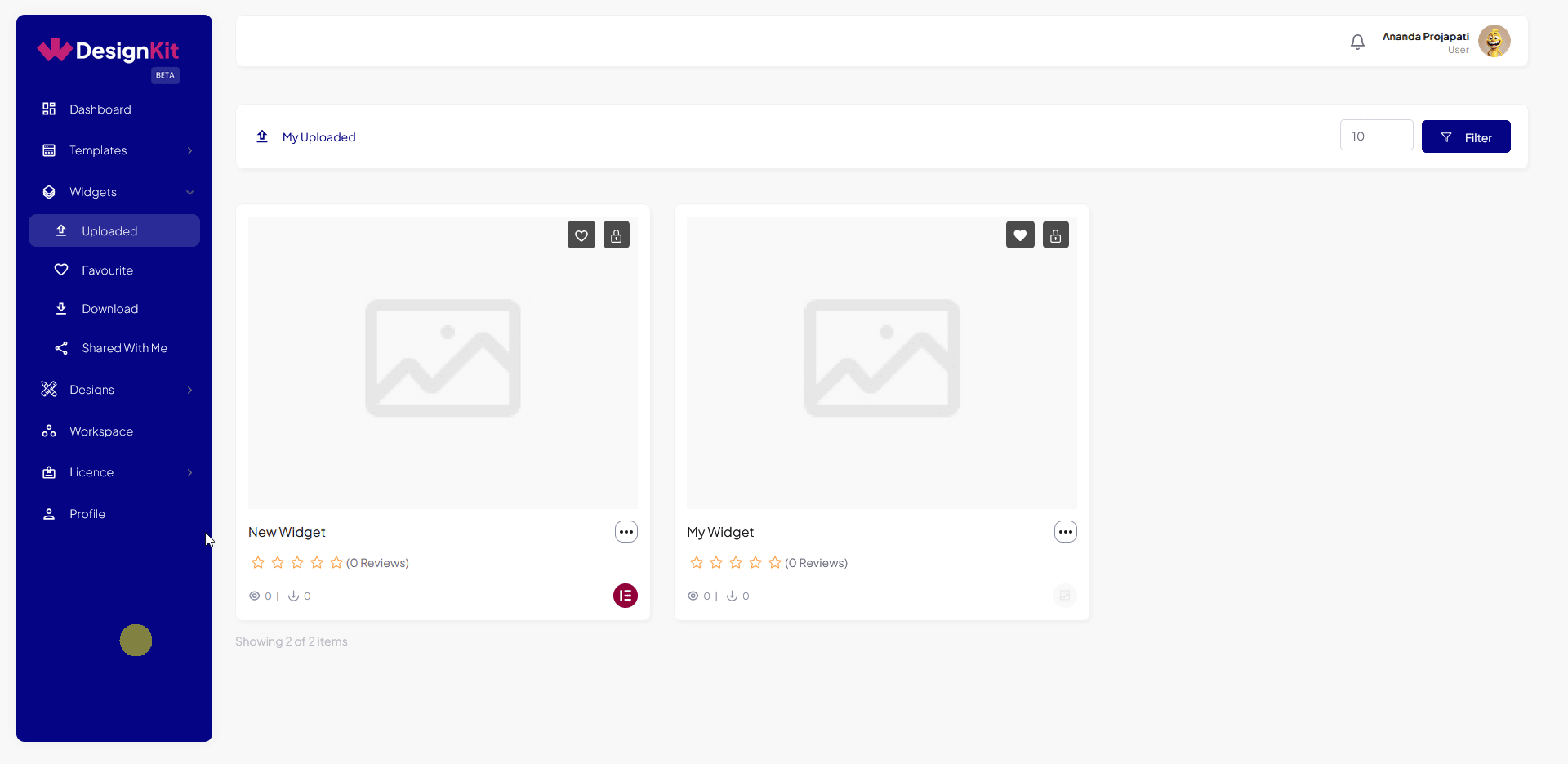 copy widget workspace wdesignkit website