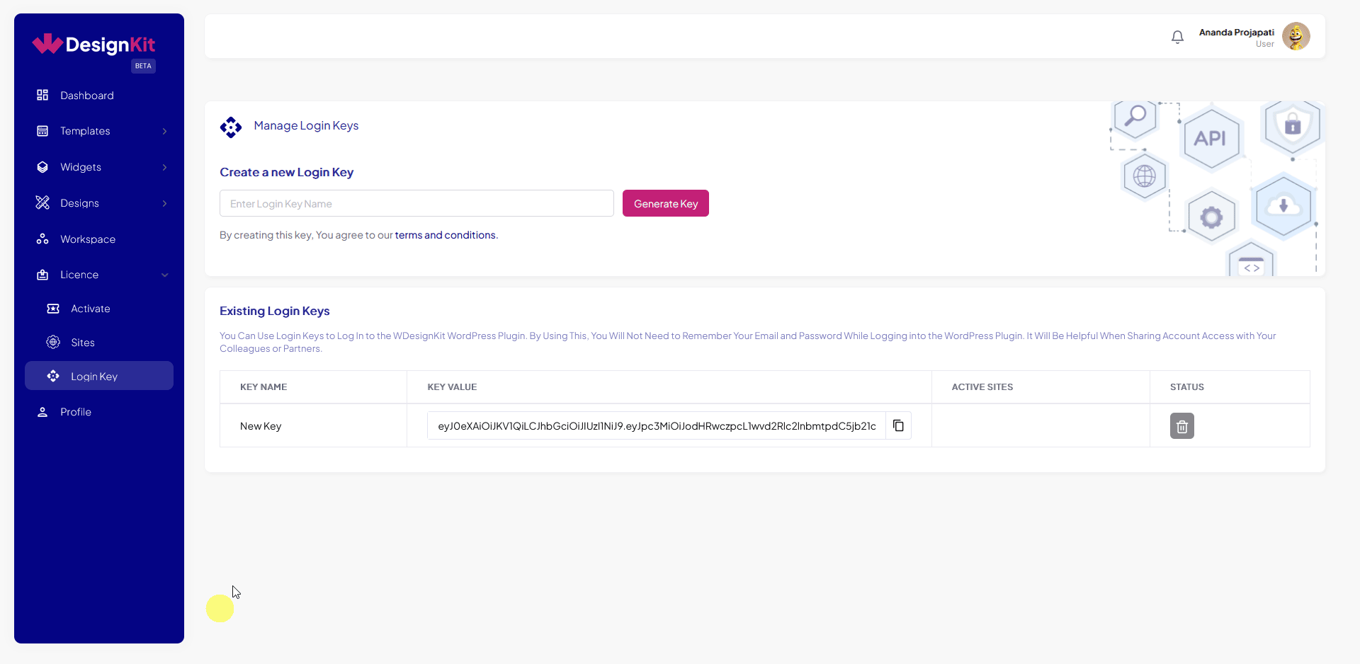 wdesignkit delete api key