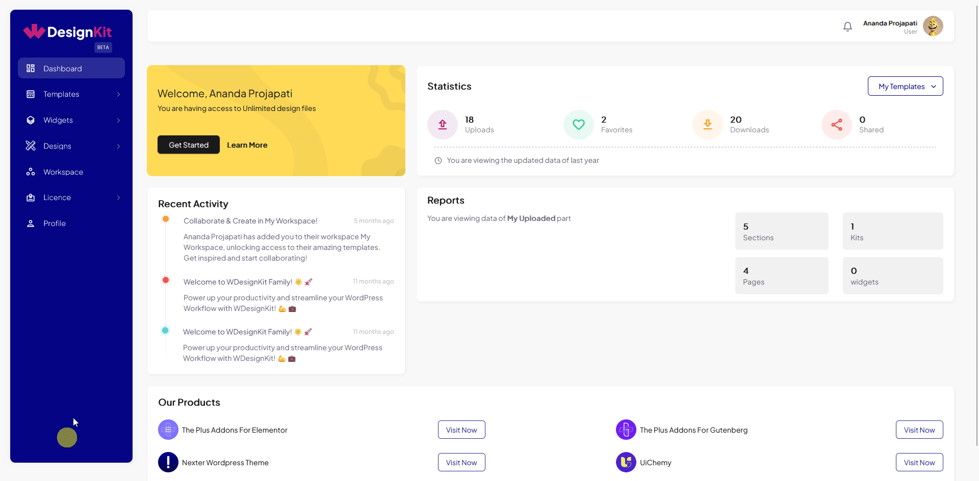 wdesignkit reset password