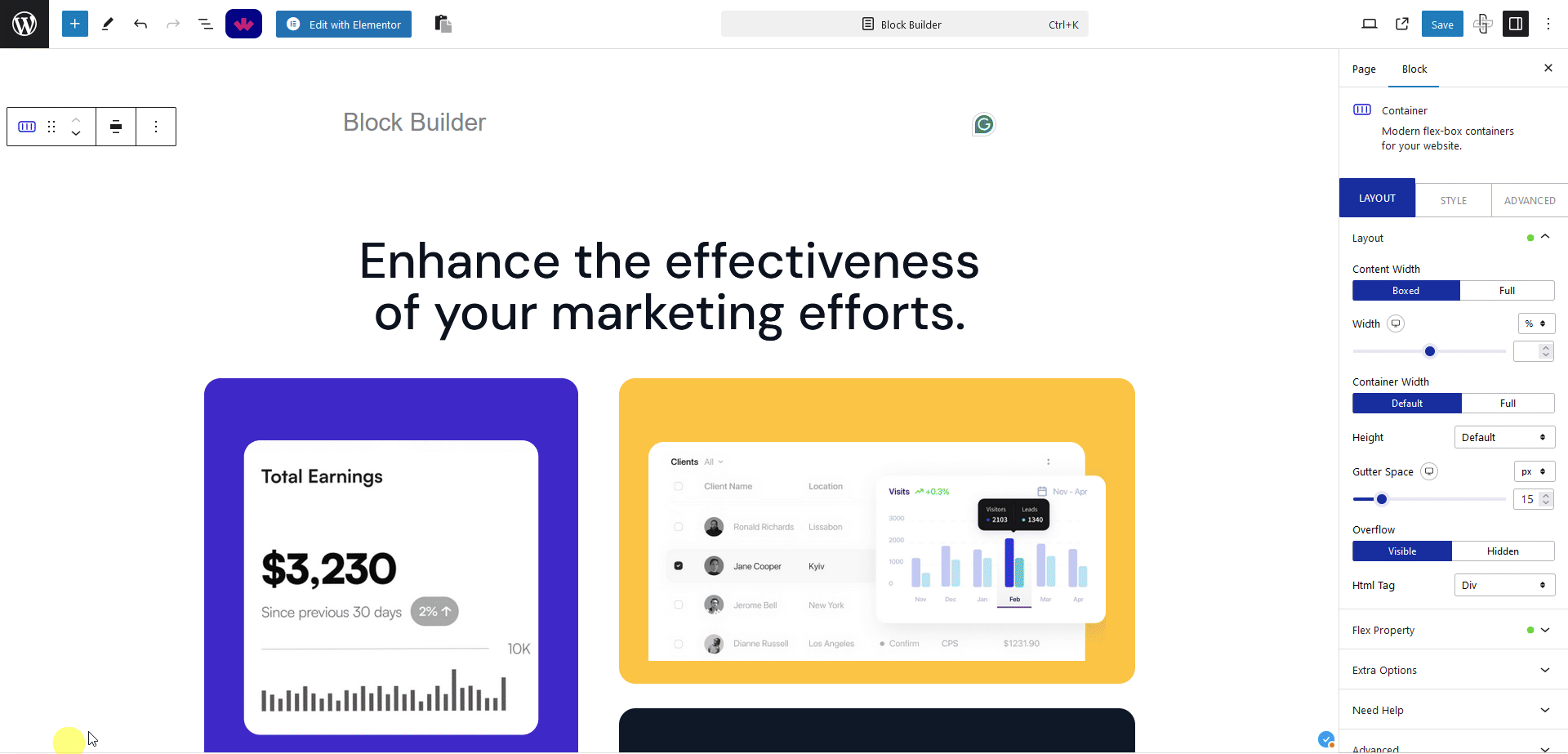 wdesignkit save page gutenberg